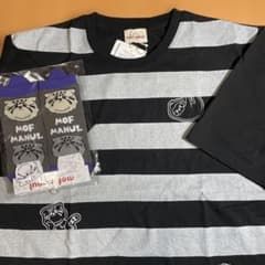 mof-manul(モフ マヌル) 半袖Tシャツ✨️【黒】ブラック✨️靴下一足 