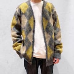 needles アーガイル　モヘヤカーディガン　定価31900円のサムネイル