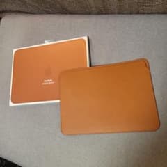 アップル純正！MacBook(12インチ)用レザースリーブ　サドルブラウン　美品のサムネイル