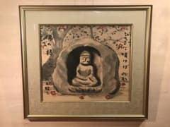 唐寅風 山水画』三尺中堂 掛軸 表装済 宣紙 文人画様式 中国古美術 唐