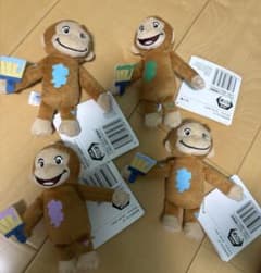おさるのジョージ マスコット ラッキーカラー ジョージ　ぬいぐるみ　プライズ