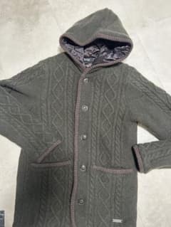 BURBERRY BLACK LABEL ダッフルコート ケーブルニット ジップ BURBERRY BLACK LABEL ケーブルニットダッフルコート - メルカリ