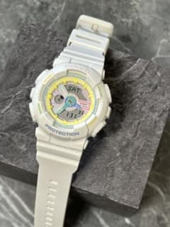 <値下げ>【美品】BABY-G デジタル腕時計 BA-110-7A ホワイトのサムネイル