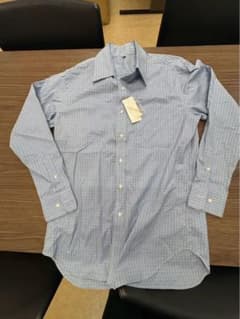 オールドUNIQLO ファインクロスチェックシャツ 長袖 ブルー L