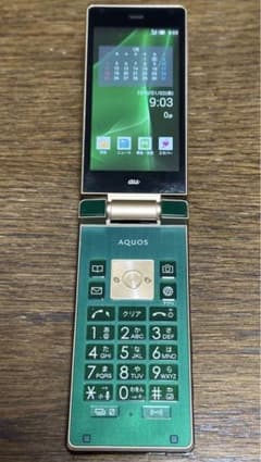 AQUOS K au シャープ ガラホ SHF33 グリーン 中古 - メルカリ