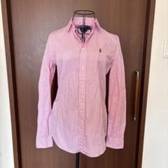 ✨美品✨ポロ・ラルフ・ローレン 長袖シャツ ピンク ストライプのサムネイル