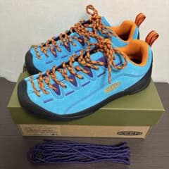 新品未使用 KEEN JASPER 25cm ブルーxオレ ンジ 箱付替え紐付 - メルカリ