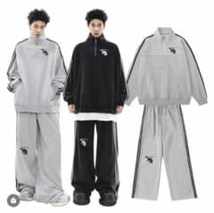 MRNEARLY セットアップ パンツ スウェット グレー ジャージ - メルカリ
