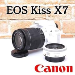 七五三におすすめ✨Canon kiss X7✨ホワイト✨単焦点レンズつき