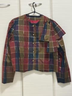 チェック柄 ジャケット＆ロングスカート セットアップ 個性派のサムネイル