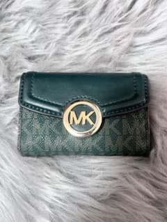 【美品】MICHAEL KORS 6連キーケース グリーン MKロゴのサムネイル