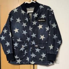 値下げmoujonjon 星柄 デニムジャケット 140cmのサムネイル