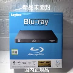 Logitec LBD-PWA6U3LBKブルーレイディスクドライブ ポータブルブルーレイドライブ (Chrome/Mac/Windows11対応) ブラック