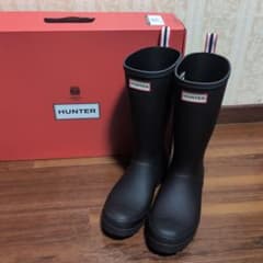 HUNTER レインブーツ ブラック レディースのサムネイル