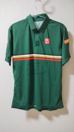 錦織圭選手直筆サイン入りポロシャツ　UNIQLO 緑色 錦織圭選手直筆サイン入りポロシャツ UNIQLO 緑色 - メルカリ