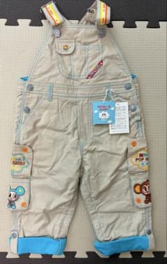 【新品】MINI-K BABY オーバーオール サロペット　ベージュ　平成　90のサムネイル