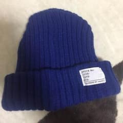 ニット帽 青のサムネイル