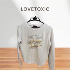 LOVETOXIC 長袖トレーナー ホワイト ロゴ 子供用 Lのサムネイル