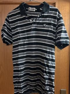 A Bathing Ape ポロシャツ ブラック/グレーのサムネイル