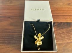 【未使用】RISIS シンガポール蘭 24Kゴールド ネックレス美品