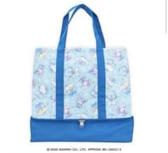 サンリオキャラクターズ スノーレインボー保冷ポケット付き2段トートバッグ