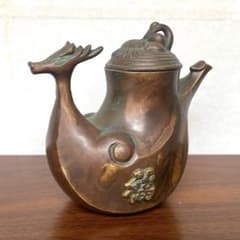 【骨董品】青銅 香炉 中国 鹿のサムネイル