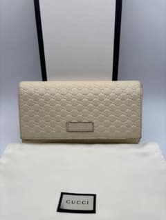 GUCCI グッチ 長財布 マイクログッチシマ アイボリーのサムネイル