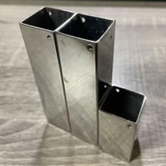 【新品】　一輪挿し　花器　ステンレス製　メタルフラワーベース　生花　池坊のサムネイル