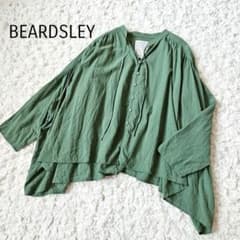 BEARDSLEY】ビアズリー コットンシフォンギャザーシャツ グリーン 