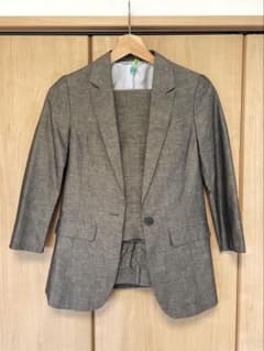 【大特価】夏物処分！SUIT SELECTグレー パンツスーツ セットアップのサムネイル