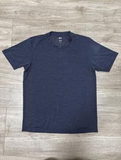 ユニクロ UNIQLO ドライEXクルーネックTシャツ 半袖 ネイビー Mサイズのサムネイル