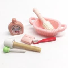실바니안 패밀리 목욕 주위 화장실 주위 소품 세트 샴푸 칫솔 비누