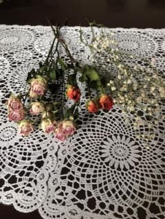 スプレー薔薇とかすみ草 ドライフラワーのセットのサムネイル