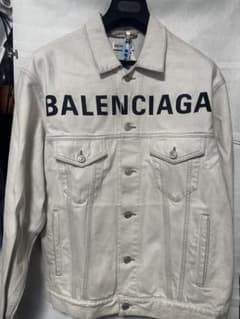 BALENCIAGA デニムジャケット サイズ36 ホワイト　ヴィンテージ加工 BALENCIAGA デニムジャケット サイズ36 ホワイト ヴィンテージ加工