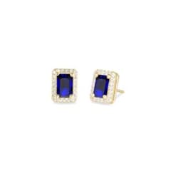 カクテルピアス】ハロセット×バゲットカット×サファイア×イエロー 