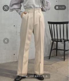 tiptop センタープレスセミフレアスラックスのサムネイル