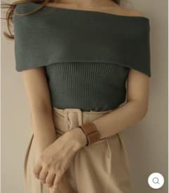 offshoulder rib knit / オフショルダーリブニットのサムネイル
