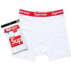 白 Supreme Hanes ボクサーパンツ Lサイズのサムネイル
