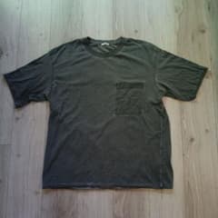 GU ジーユー ヴィンテージ加工 Tシャツ グレー Lのサムネイル