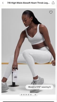 新品未使用！現行品 alo yoga アローヨガ　7/8 レギンス　現行品 alo yoga ハイウエスト レギンス グレー 7/8丈 XSサイズ アロー - メルカリ