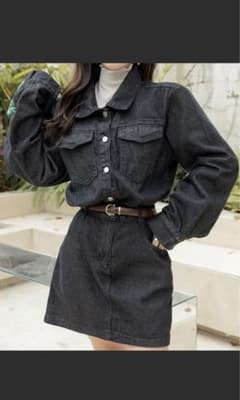 セパレート風デニムワンピース ミニのサムネイル