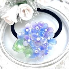 ＃535 パステルカラー✴紫陽花✴雨雫✴レジンヘアゴムキーホルダーブローチ 紫陽花のヘアゴム - メルカリ
