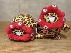 ミャクミャク ヒョウ柄 もっちり 立 横 ぬいぐるみ 2点セット 豹柄