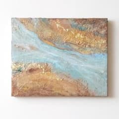 流 テクスチャーアート 抽象画 金箔 hoowmii 絵画 原画 - メルカリ