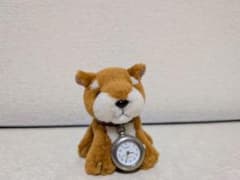 犬のぬいぐるみ 時計付きのサムネイル