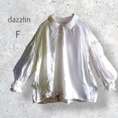 【dazzlin】　ヘンリーネック　ブラウス　ベルスリーブ　ガーリー　シャツ
