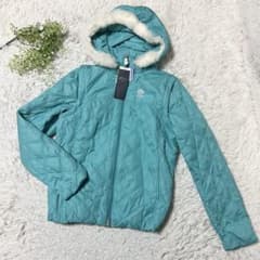 新品 Callaway キャロウェイ ファーフード付きダウンジャケット 水色 M