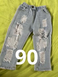 데미지 청바지 90