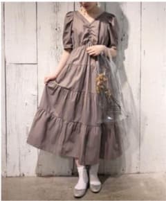 【お値下げしました】NICE CLAUP ワンピース　ティアードロングワンピースのサムネイル