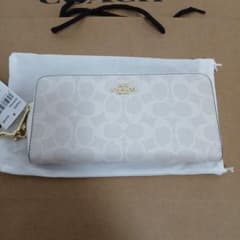 新品・未使用COACH 長財布 C4452 シグネチャー ホワイト白 - メルカリ